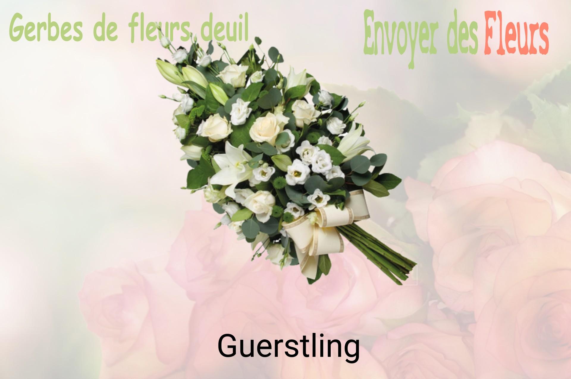 Gerbe de fleurs de deuil livrée à Guerstling